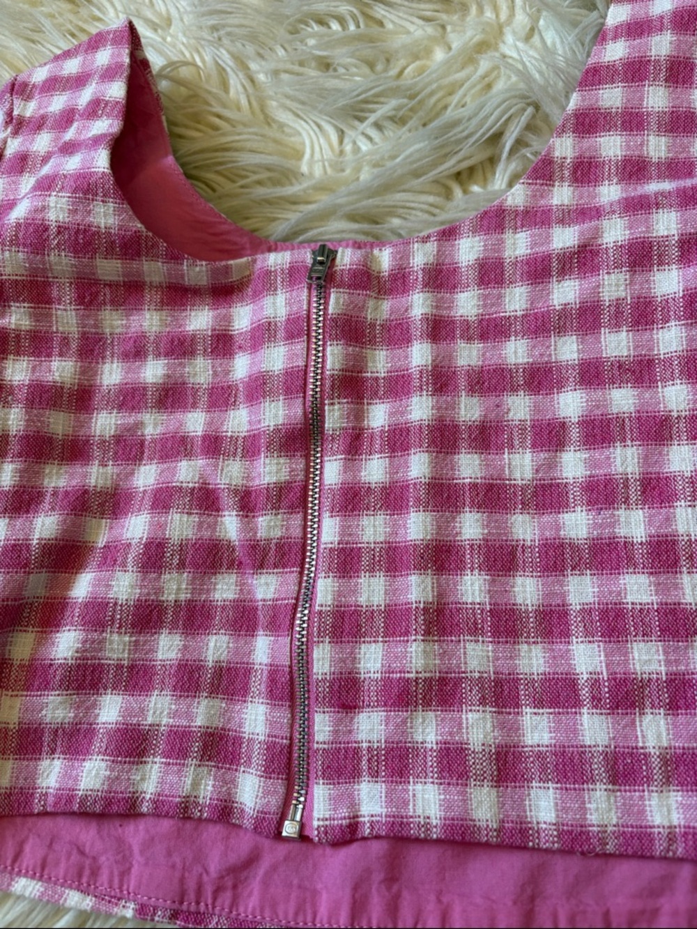 Zara kids girls gingham cropped top - Picture 2 of 4